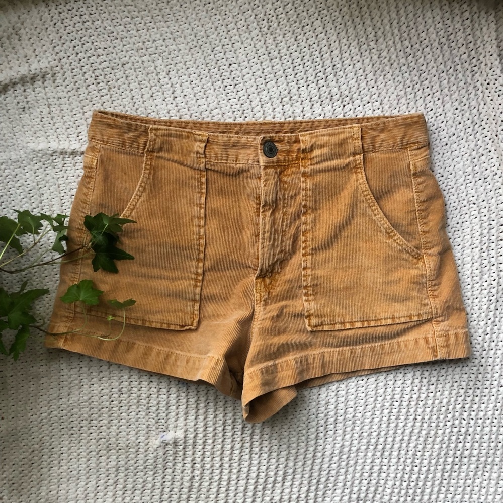Corduroy Yellow Shorts